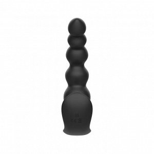 Черная анальная виброёлочка Anal Bead Vibrator с пультом ДУ