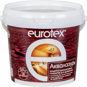 Защитно декоративное покрытие для древесины цвет белый EUROTEX Аквалазурь 900 гр