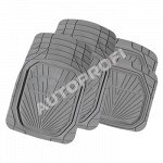 Коврики а/м &quot;Автопрофи&quot; POWER, 100% резина,L. термо 4; 4 пр,серый