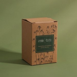 Органайзер для ватных палочек «BAMBOO», с крышкой, 7 × 7 × 9,5 см, в картонной коробке, цвет прозрач