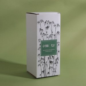 Органайзер для ватных дисков, с крышкой, d = 6,5 × 18 см, в картонной коробке, цвет прозрачный/корич