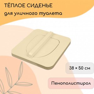 Сиденье для уличного туалета, 38x50 см, с крышкой, Эконом, пенополистирол