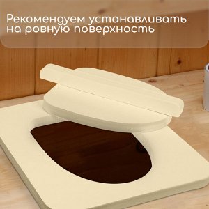 Сиденье для уличного туалета, 38x50 см, с крышкой, Эконом, пенополистирол