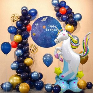 Воздушный шар фольгированный 55" «Большой единорог», на подставке, под воздух