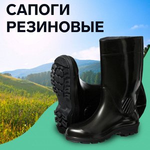 Сапоги мужские С-26, ПВХ, утепленные, черные