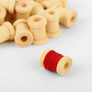 Набор деревянных катушек без покрытия, 50 шт., d=0.9x1.2 см