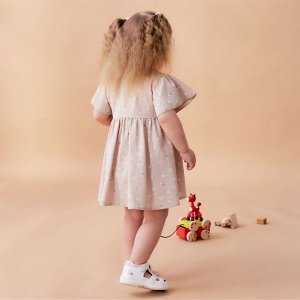 Платье детское Крошка Я "Цветы", -74, бежевый