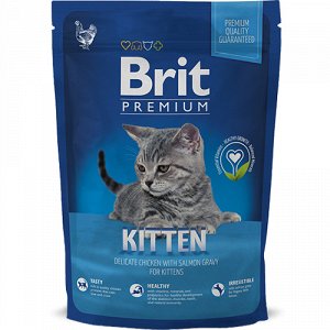 Brit Premium Cat Kitten д/котят Курица/Лосось/Соус 800гр