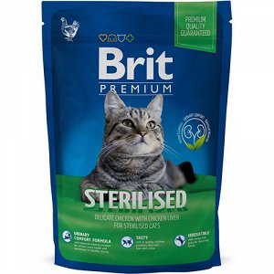 Brit Premium Cat Sterilized д/кош кастрир/стерил Курица/Печень 8кг