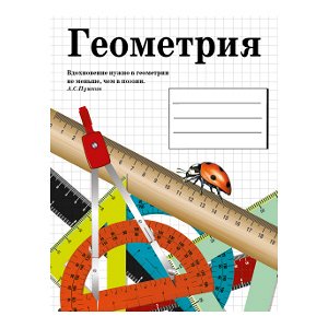 Тетрадь предметная. ГЕОМЕТРИЯ (48 л, клетка)