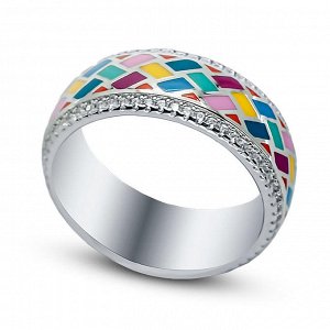 Серебряное кольцо, 01QRISS00835MIX-19
