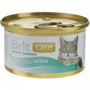 Brit Care конс 80гр д/котят Цыпленок