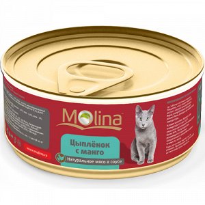 Molina конс 80гр д/кош Цыпленок/Манго