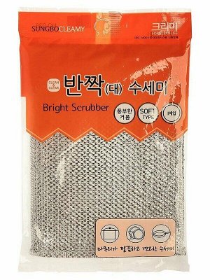 Скраббер,18х14х0,9 см, BRIGHT SCRUBBER, Sung bo Cleamy, 8802569100380