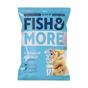 Кальмар, кольца в панировке, п/ф с/м обжар Fish & More 500 г