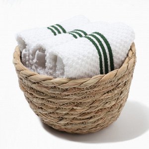 Набор декоративных новогодних салфеток «Этель» Greenish 30x30 см., 3штуки, 100%хлопок