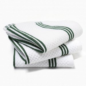Набор декоративных новогодних салфеток «Этель» Greenish 30x30 см., 3штуки, 100%хлопок