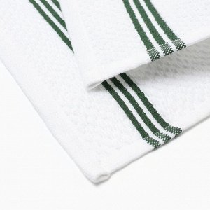 Набор декоративных новогодних салфеток «Этель» Greenish 30x30 см., 3штуки, 100%хлопок