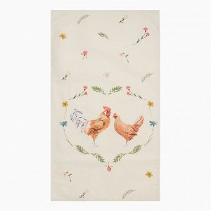 Полотенце Этель Hen love 40?73 см, 100% хлопок, саржа 190 г/м?