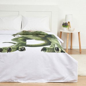 Пододеяльник "Этель" 1,5сп Green Dino 143х215 см, 100% хл, бязь
