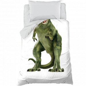 Пододеяльник "Этель" 1,5сп Green Dino 143х215 см, 100% хл, бязь