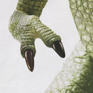 Пододеяльник "Этель" 1,5сп Green Dino 143х215 см, 100% хл, бязь