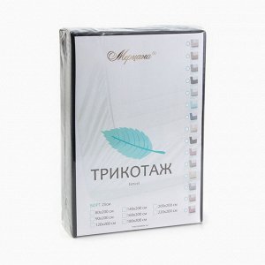 Простыня на резинке 200х200х25см, темно-серый, тенсель 120г/м, пэ100%
