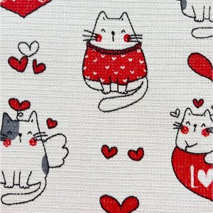 Полотенце вафельное «Котенок белый», 45x60 см, 150 г/м, хлопок 100%