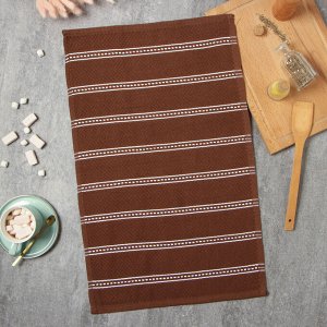 Полотенце «Этель», коричневое, 38x63 см, 100% хлопок, махра