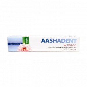 Aasha Herbals Зубная паста Комплексный уход за полостью рта и защита от кариеса / Aashadent Лотос, 100 г