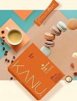 Ароматный растворимый кофе из Южной Кореи (Латте ореховая карамель) MAXIM KANU NUTTY CARAMEL LATTE,17.3г x 24 стика