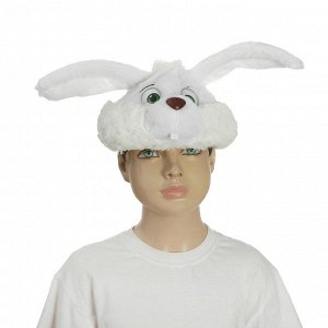 Карнавальный костюм "Зайчик белый",3 предмета: жилетка, шорты, маска-шапочка. Рост 122-128 см
