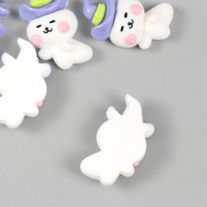 Декор для творчества пластик «Котик румяный, в ведьминой шляпе», 2.8x1.8x0.8 см