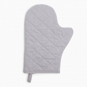 Варежка-прихватка новогодняя «Доляна. С новым годом», 20x28 см, 35% хлопок, 65% п/э, ватин 250 г/м²