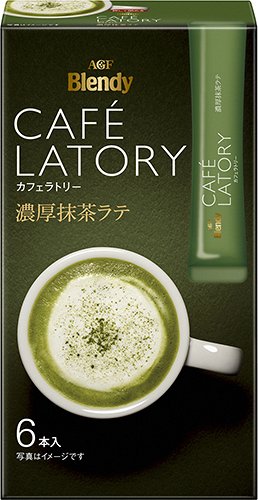 AGF CAFEL ATORY Чай зеленый  LATTE, растворимый, стик (12гр х 6)