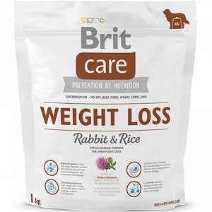 Brit Care Weight Loss д/соб склонных к полноте Кролик/Рис 12кг
