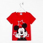 Футболка детская Disney &quot;Микки Маус&quot;, рост 98-104 (30), красный