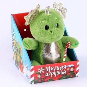 Мягкая игрушка на новый год «Дракоша с леденцом»