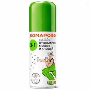 Комарофф Аэрозоль от комаров, клещей и мошек 3 в 1 фл. 100мл.