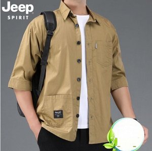 Летняя мужская рубашка с рукавами три четверти Jeep Spirit
