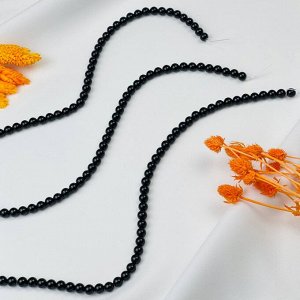 Бусины для украшений из черного Агата (60 бусин)