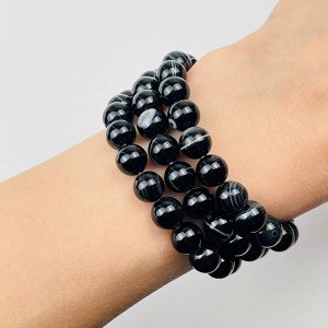 Бусины для украшений из полосатого Агата (45 бусин)