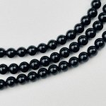Бусины для украшений из черного Агата (60 бусин)
