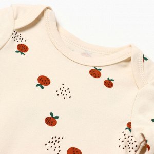 Боди с дл. рукавом Крошка Я Oranges -68, молочный