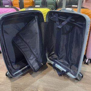 Чемодан маленький размер S 20" 40 л (ручная кладь) серый