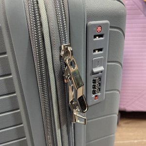 Чемодан маленький размер S 20" 40 л (ручная кладь) серый
