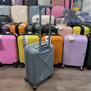 Чемодан маленький размер S 20" 40 л (ручная кладь) серый