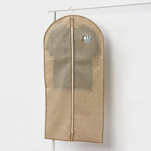 Чехол для одежды Доляна Points, ПВХ окно, 60x120 см, бежевый