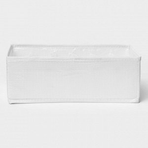 Органайзер для хранения белья LaDо́m, 6 ячеек, 28x16x10 см, белый