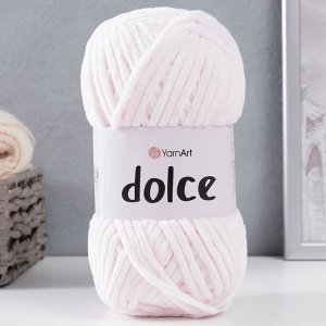 Плюшевая пряжа для вязания спицами, крючком YarnArt, Dolce, 100% микрополиэстер, 120 м/100 г, (781 телесный)